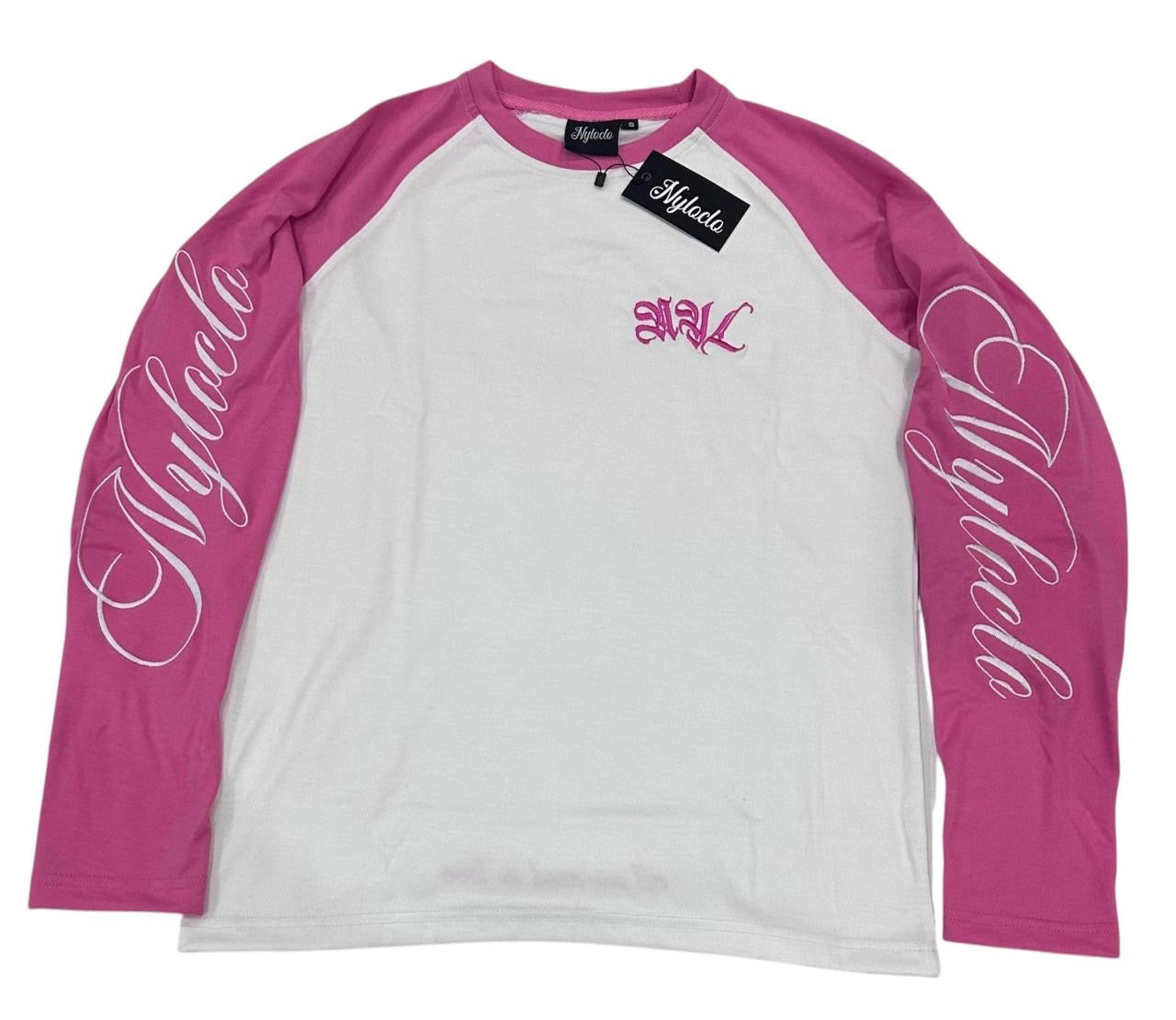 Longsleeve Pink/White