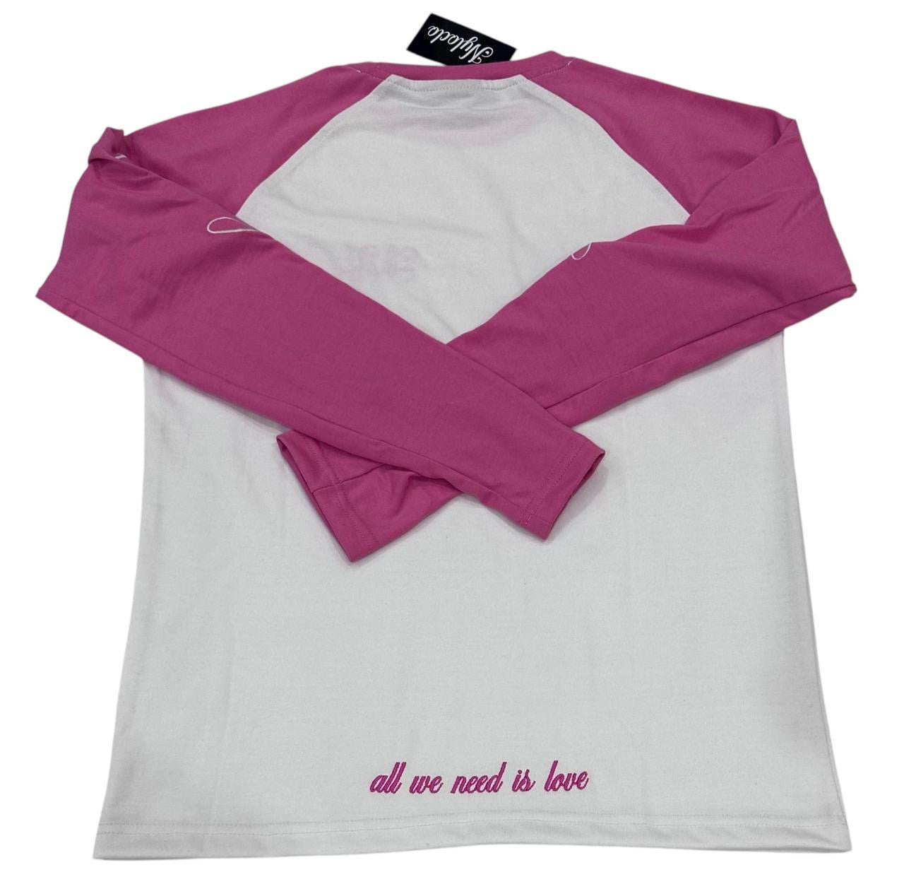 Longsleeve Pink/White
